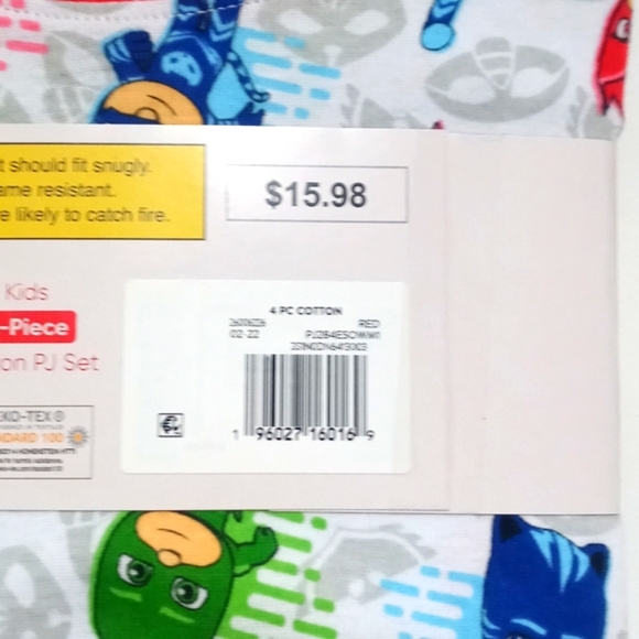 Donated-Piece Kids Cotton PJ Set. Red n Blue SZ 4 Beog230 - Picture 6 of 6